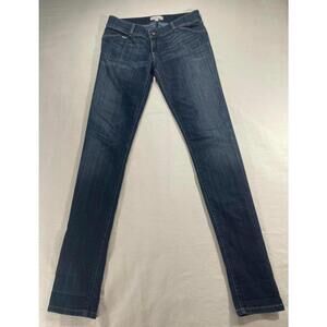 Current/Elliot Size 27 dark wash skinny jeans low rise extra long